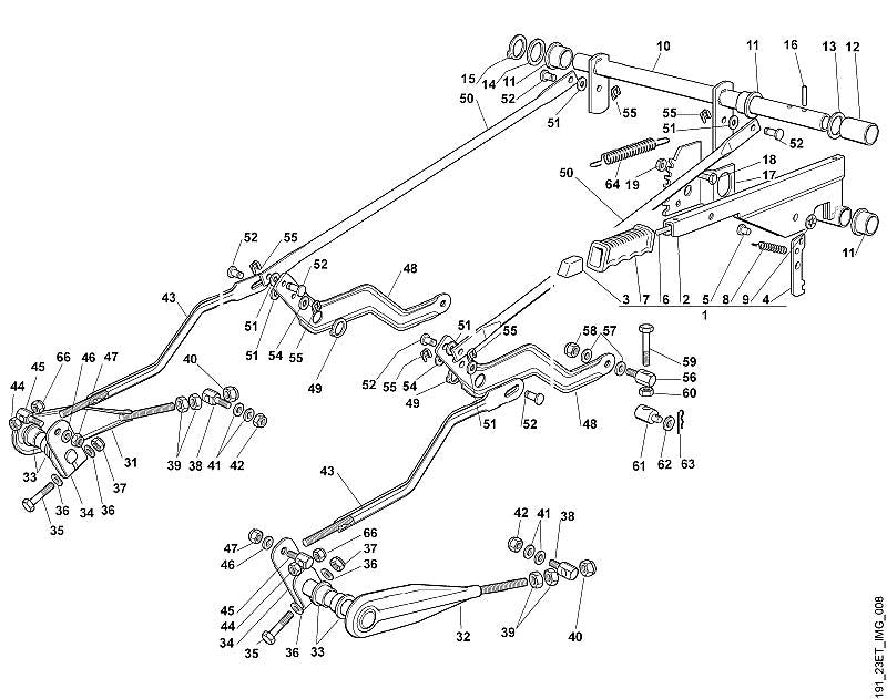 STIHL 6151-703-5100 Zugfeder positie 64 technische tekening