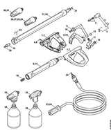 STIHL 4915-500-5698 Sprühset positie 32 technische tekening