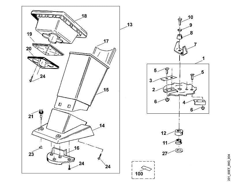 STIHL 6005-708-1900 Abdeckung positie 12 technische tekening