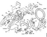 STIHL 1123-353-7000 Abdeckung positie 38 technische tekening