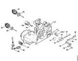 STIHL 1123-020-3033 Motorgehäuse positie 1 technische tekening