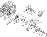 STIHL 1135-160-2050 Kupplung positie -1 technische tekening