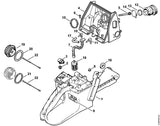 STIHL 1128-791-8400 Ring positie 16 technische tekening