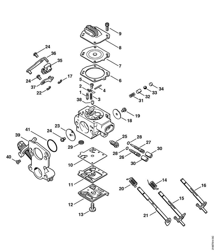 STIHL 1133-120-9700 Satz Pumpenkolben positie -1 technische tekening