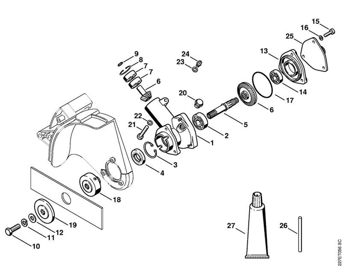 STIHL 9645-945-8182 RDR A 53x1-NBR70 positie 17 technische tekening