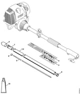 STIHL 0000-967-7317 Warnhinweis Piktogramm KW positie 3 technische tekening