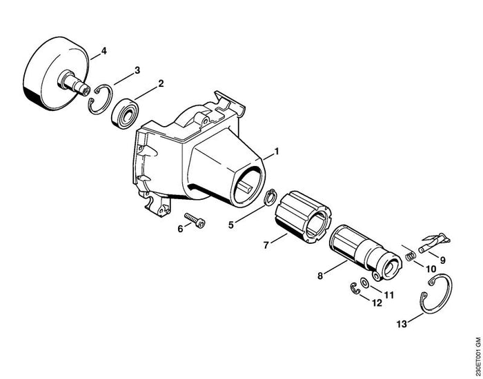 STIHL 4132-162-5000 Hebel positie 9 technische tekening