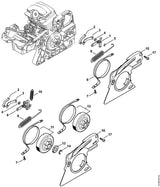 STIHL 1138-160-5000 Hebel positie 1 technische tekening
