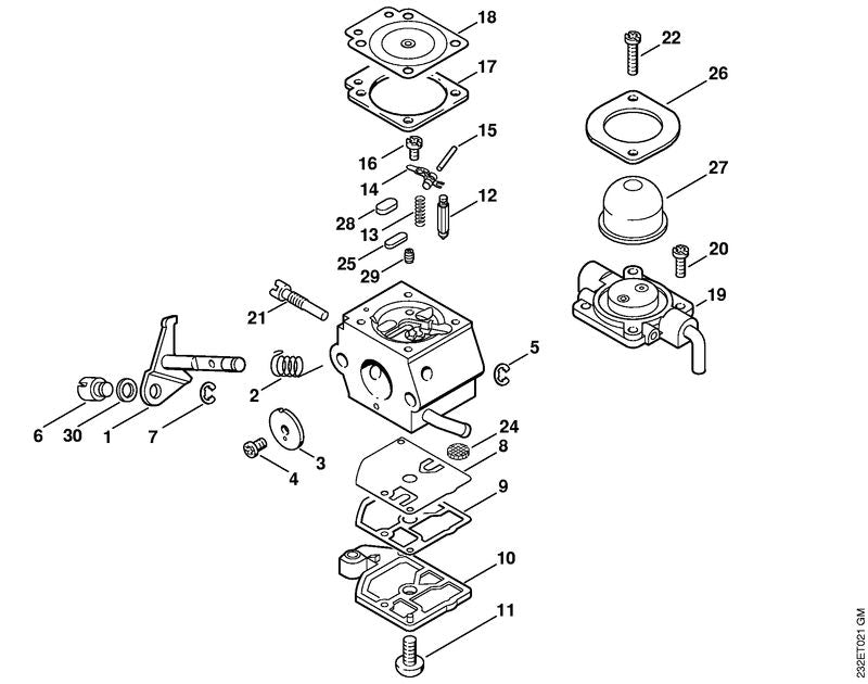 STIHL 4226-120-2200 Flansch positie 19 technische tekening