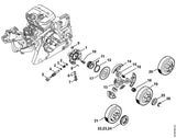 STIHL 1143-647-0600 Pumpenkolben positie 4 technische tekening