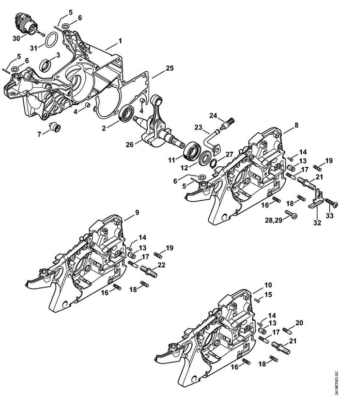 STIHL 1143-029-0500 Dichtung positie 25 technische tekening