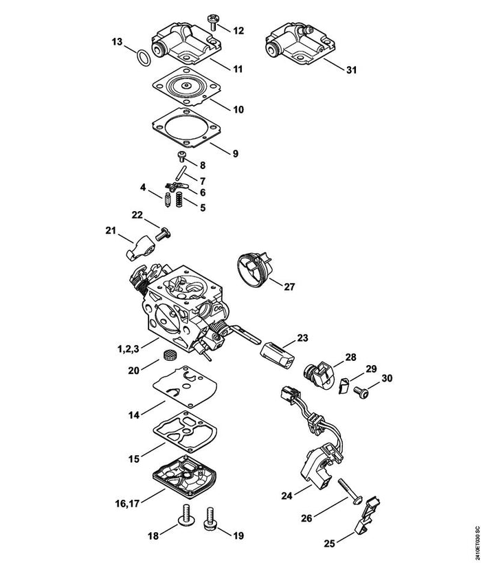 STIHL 1143-121-9402 Ring positie 27 technische tekening