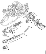 STIHL 4252-791-7601 Stütze positie 12 technische tekening