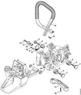 STIHL 1128-790-1753 Griffrohr positie 15 technische tekening