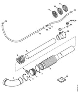 STIHL 4241-708-6600 Doppelablenkgitter positie 16 technische tekening