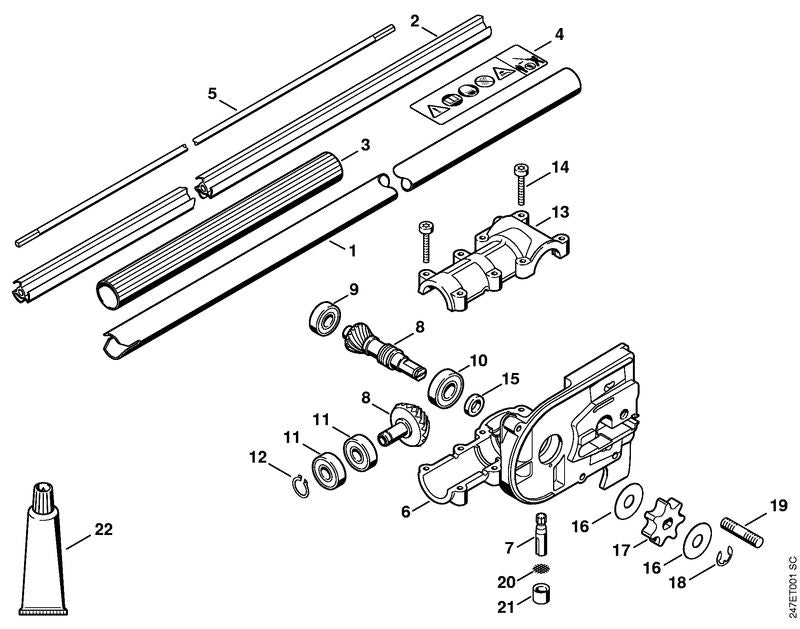 STIHL 0000-967-3752 Warnhinweis Piktogramm HTE positie 4 technische tekening