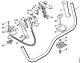 STIHL 4134-790-1351 Bedienungsgriff positie 4 technische tekening