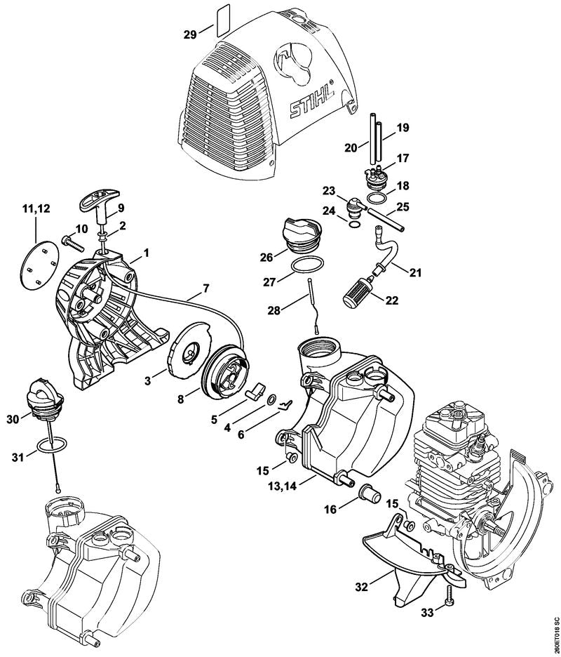 STIHL 4180-967-1536 Typenschild KM 130 R positie 12 technische tekening