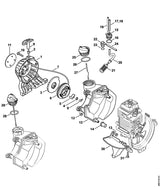 STIHL 4180-350-0417 Kraftstofftank positie 12 technische tekening