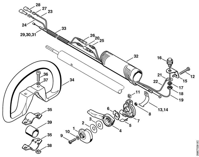 STIHL 9222-068-0700 Vierkantmutter DIN557-M5-5 positie 11 technische tekening