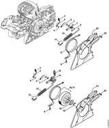 STIHL 1141-162-8001 Schlauch positie 11 technische tekening