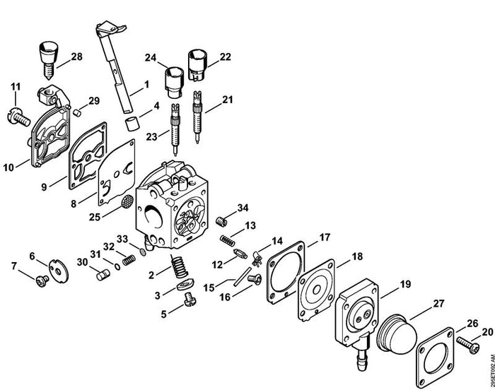 STIHL 4229-120-2204 Flansch positie 19 technische tekening