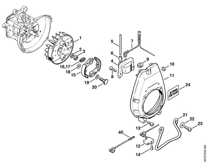STIHL 9310-021-0140 Scheibe DIN6340-6,4 positie 22 technische tekening