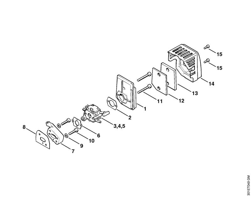 STIHL 4126-124-0801 Filter positie 13 technische tekening
