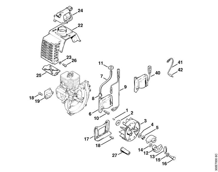 STIHL 9416-868-6510 Niet DIN7340-AK6,5x0,5x3 positie 23 technische tekening