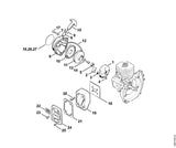 STIHL 9022-313-0610 Schraube IS-M4x6-8.8 positie 25 technische tekening