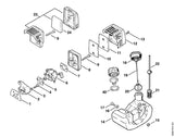 STIHL 4123-120-2200 Flansch positie 2 technische tekening
