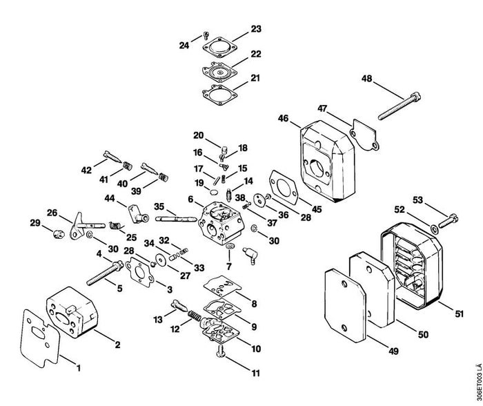 STIHL 4114-124-0805 Filter positie 50 technische tekening