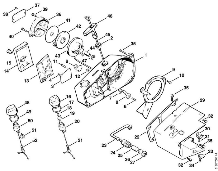 STIHL 1114-359-0700 Dichtung positie 22 technische tekening