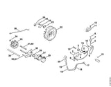 STIHL 0000-998-1104 Schenkelfeder positie 23 technische tekening