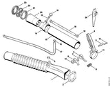 STIHL 4202-791-0200 Griff positie 4 technische tekening