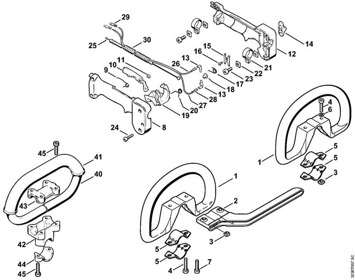 STIHL 9222-068-0900 Vierkantmutter M6 positie 3 technische tekening