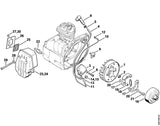 STIHL 1106-405-1000 Zündleitungsstecker positie 6 technische tekening