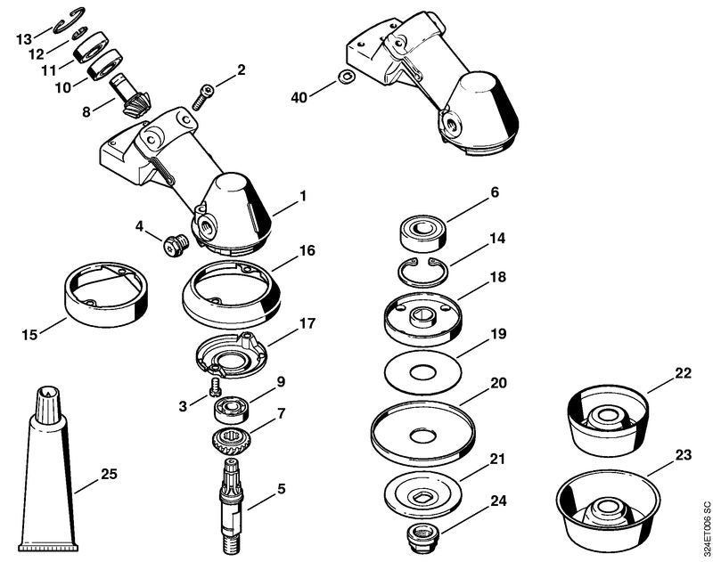 STIHL 4116-710-3800 Druckteller Ø 60 mm positie 18 technische tekening