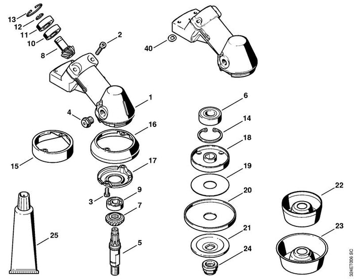 STIHL 4116-710-3800 Druckteller Ø 60 mm positie 18 technische tekening