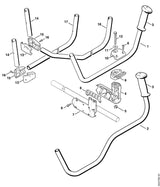 STIHL 4119-716-2900 Lochleiste positie 6 technische tekening