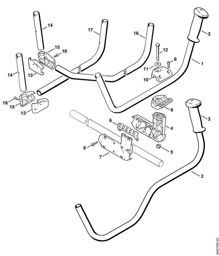 STIHL 4119-791-0600 Stützschale positie 7 technische tekening