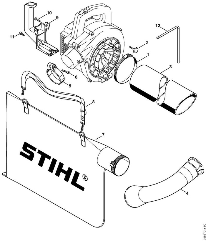 STIHL 4227-700-2300 Verschlussschraube positie 2 technische tekening