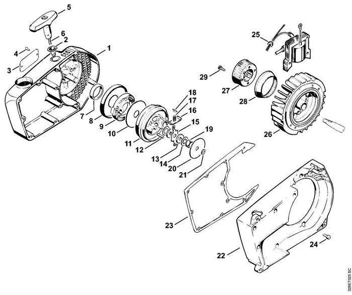 STIHL 1106-195-9001 Scheibe positie 13 technische tekening