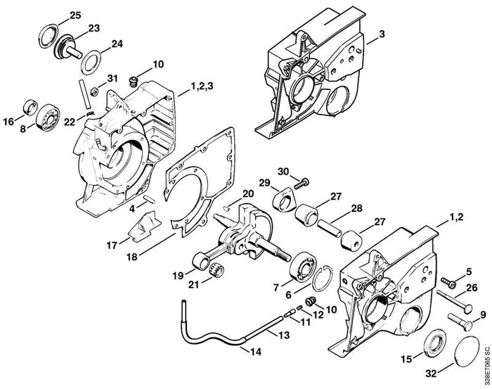 STIHL 9027-068-1480 Flachrundschraube DIN603-M6x75 positie 26 technische tekening