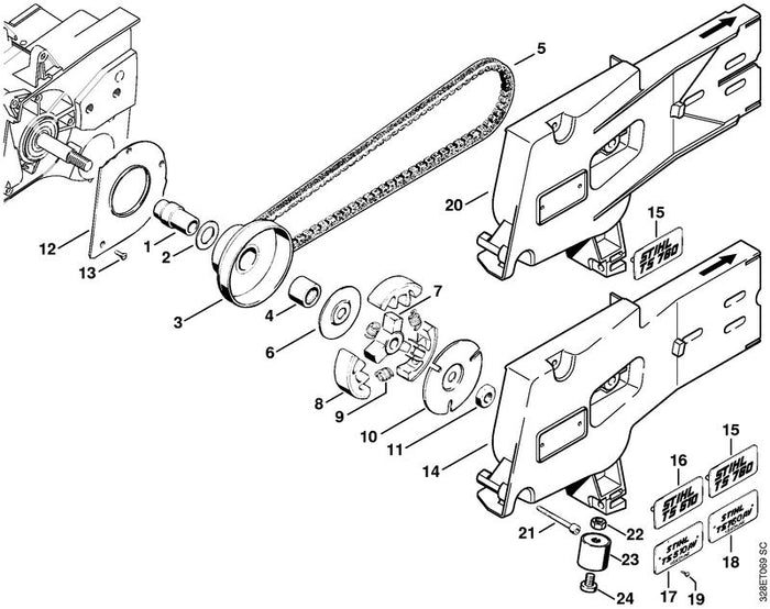 STIHL 1111-160-1502 Fliehgewicht positie 8 technische tekening