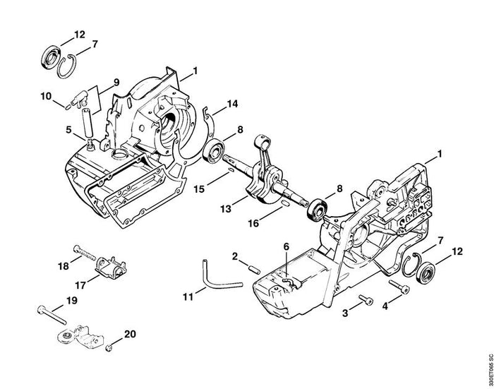 STIHL 1124-358-7706 Schlauch 155 mm positie 11 technische tekening