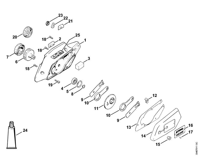 STIHL 4230-642-6501 Pleuel positie 10 technische tekening