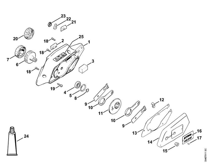STIHL 4230-642-6501 Pleuel positie 10 technische tekening