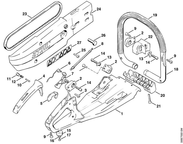STIHL 4201-790-9900 Ringpuffer positie 2 technische tekening