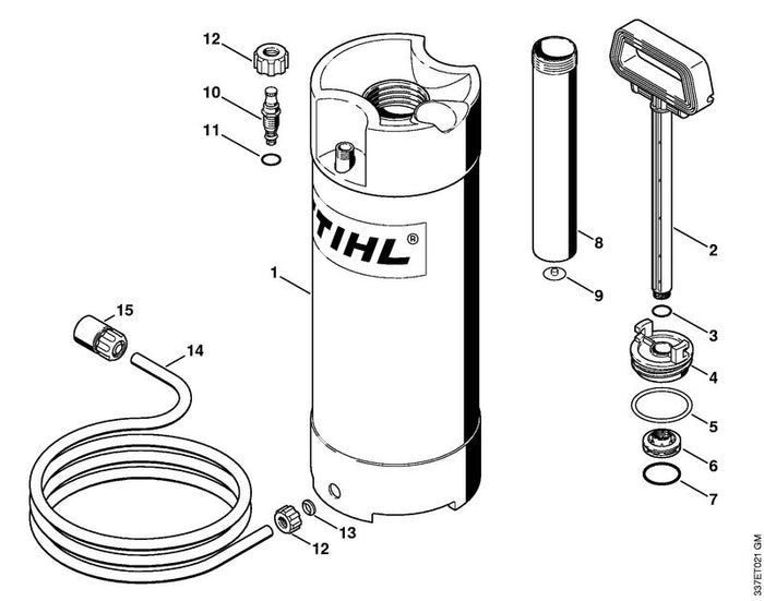STIHL 4223-670-8600 Tankverschluss positie 4 technische tekening